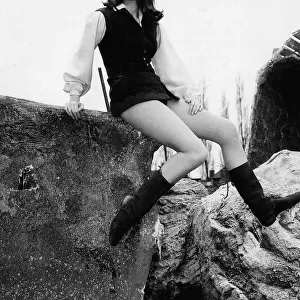 Actress Diana Rigg in a scene from the television programme The Avengers 1966