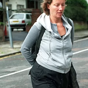 Actress Emma Thompson who is preganant and out and about. dtgu