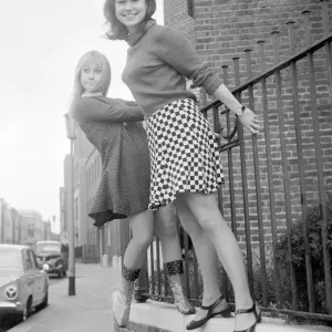 Felicity Kendal and Wendy Varnella Print 1967 Felicity Kendal and Wendy Varnella Print 1967