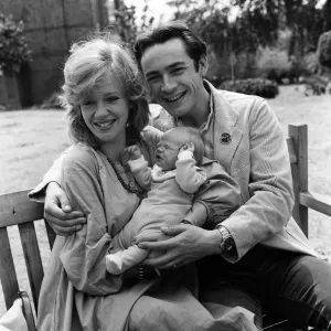 Hayley Mills and Leigh Lawson with their newborn son Jason in a 1976 print Hayley Mills and Leigh Lawson with their newborn son Jason in a 1976 print