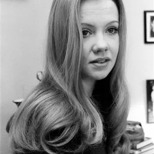 Actress Hayley Mills at her Chelsea home. A portrait of her by Roy Boulting hangs Actress Hayley Mills at her Chelsea home. A portrait of her by Roy Boulting hangs