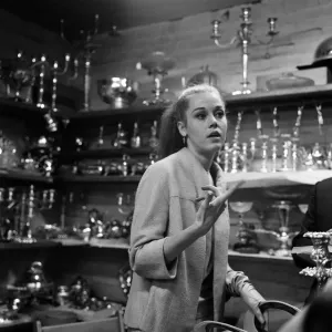 Actress Jane Fonda paid a visit to Langfords Galleries silver vaults in Chancery