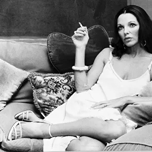 Actress Joan Collins at her house - October 1977