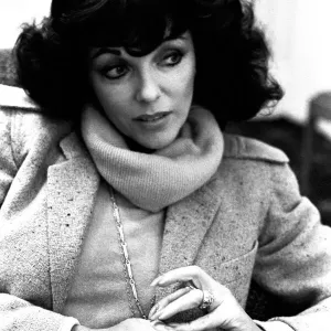 Actress Joan Collins in Newcastle on 27th February 1980 to promote her latest film