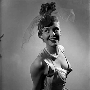 Actress Joan Morgan who is starring in Cabaret in the West End seen here modelling hats