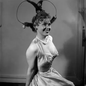 Actress Joan Morgan who is starring in Cabaret in the West End seen here modelling hat