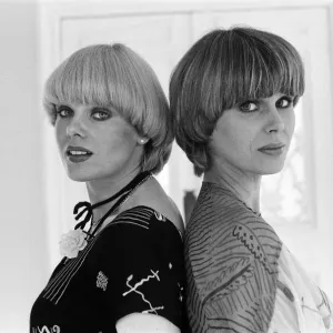 Actress Joanna Lumley with the winner of the Purdey haircut competition winner Actress Joanna Lumley with the winner of the Purdey haircut competition winner