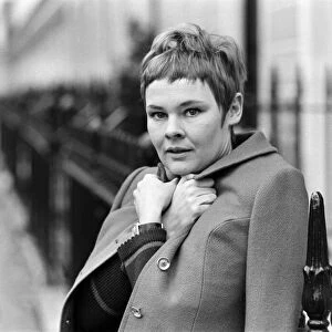 Actress Judi Dench outside her home. 17th November 1967