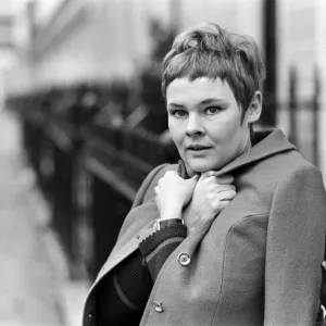 Actress Judi Dench outside her home. 17th November 1967 Actress Judi Dench outside her home. 17th November 1967