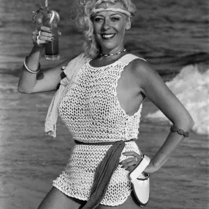 Actress Julie Goodyear, Bet Lynch in Coronation Street, on holiday in Portugal Actress Julie Goodyear, Bet Lynch in Coronation Street, on holiday in Portugal