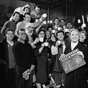 Actress Juliet Mills celebrates her 21st Birthday at Pinewood Studios during the filming