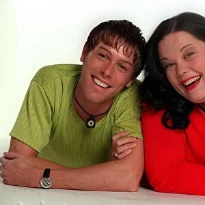 Actress Lisa Riley with best friend Darren Gray 1996