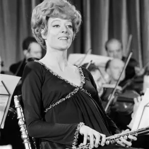 Maggie Smith on Hot Millions Set, 1968 Print