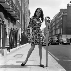 Martine Beswick Models Sister's Fashion Show Print, May 1966