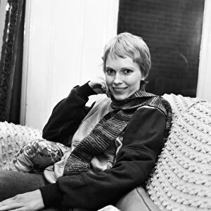 Actress Mia Farrow at her home in Avenue Road, Clarendon Park, Leicester