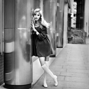 Actress and model Maddy Smith aged 20 photographed in London wearing a black dress