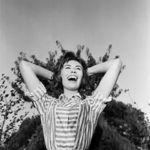 Actress Nanette Newman, at Shepperton Studios where she is in the film