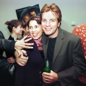 Actress Sadie Frost with actor Ewan McGregor at Glasgow Hilton Hotel for the Scottish Actress Sadie Frost with actor Ewan McGregor at Glasgow Hilton Hotel for the Scottish