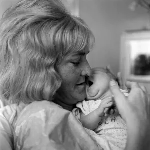 Actress Sheila Hancock with her newborn baby Melanie at Queen Charlottes Hospital Actress Sheila Hancock with her newborn baby Melanie at Queen Charlottes Hospital