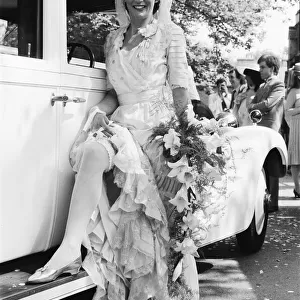 Actress Sherrie Hewson pictured during her wedding to British Aerospace engineer Ken Boyd