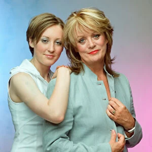 Actress Sherrie Hewson poses in the People studios with daughter Keely