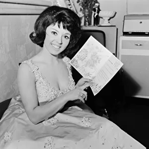 Actress and singer Susan Maughan in happy mood after she was chosen to appear in