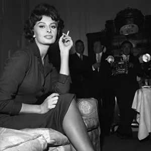 Actress Sophia Loren in London October 1957
