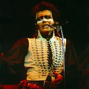 Adam Ant singing live on stage January 1982