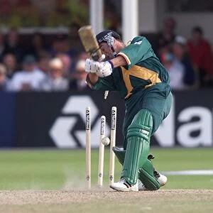 Adam Boucher Cricket Player is bowled June 1999 Adam Boucher of South Africa is