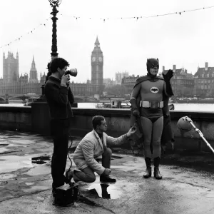 Adam West as Batman helps out with road safety campaign in London which is being Adam West as Batman helps out with road safety campaign in London which is being