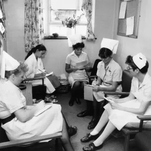 Black and white photograph print of Addenbrookes Hospital nursing staff Black and white photograph print of Addenbrookes Hospital nursing staff