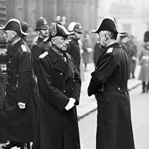 Admiral of the Fleet John Rushworth Jellicoe, seen here prior to the annual service of