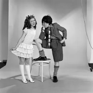 Adrian Dannatt as William and Bonnie Langford as Violet Elizabeth Print, 8th June 1977
