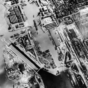 Aerial photgraph taken by an RAF reconnaisance aircraft