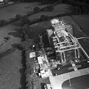 Aerial pictures taken during the construction of Guildford Cathedral. 23rd September 1958