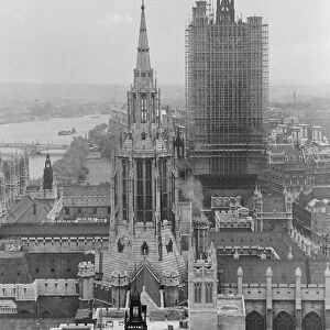 Aerial Scenes of London 1950 Westminster Abbey, Victoria Tower