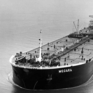 An aerial shot of the oil tanker Megara in the Thames Estuary