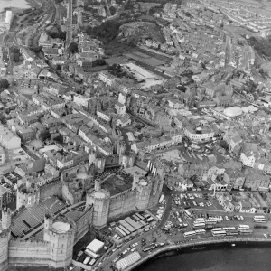 Caernarfon Castle Aerial View Print, 30th June 1969 Caernarfon Castle Aerial View Print, 30th June 1969