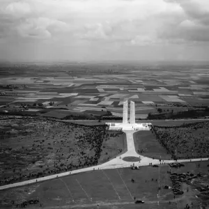Aerial view of the Canadian War Memorial at Vimy Ridge as 50 Aerial view of the Canadian War Memorial at Vimy Ridge as 50