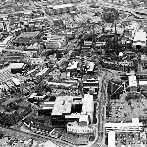 Aerial view of Coventry City Centre 9th March 1984