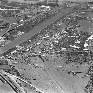 Aerial view of Derby Day at Epsom, June 1928 Aerial view of Derby Day at Epsom, June 1928