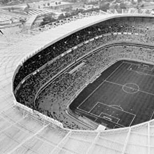 An Aerial view of the famous Azteca Stadium in Mexico which hosted the 1970