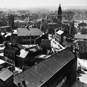 Aerial view of the Guildhall, Hull 22nd August 1953