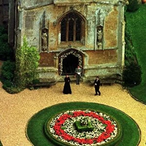 Aerial view of Henry Dent Brocklehurst wedding May 1998 who married Model Lili