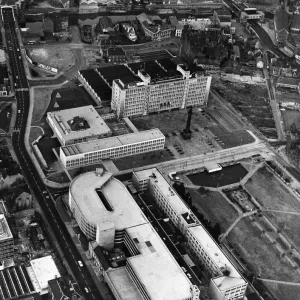Aerial View Print, Hull College and Monument, 28th February 1971