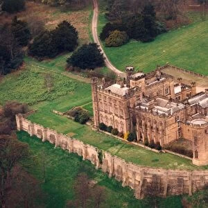 An aerial view of Lambton Castle and some of the grounds in June 1998