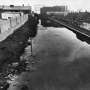Aerial view of the Leeds to Liverpool Canal taken in the Liverpool end between Old Roan