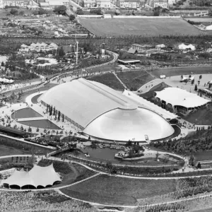 Aerial view of Liverpools International Garden Festival. 7th July 1984 Aerial view of Liverpools International Garden Festival. 7th July 1984