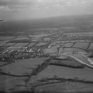 Aerial view of the new town Crawley Sussex. 1950 Princess Elizabeth will open new