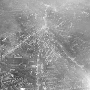 Aerial view of Nottingham circa 1950